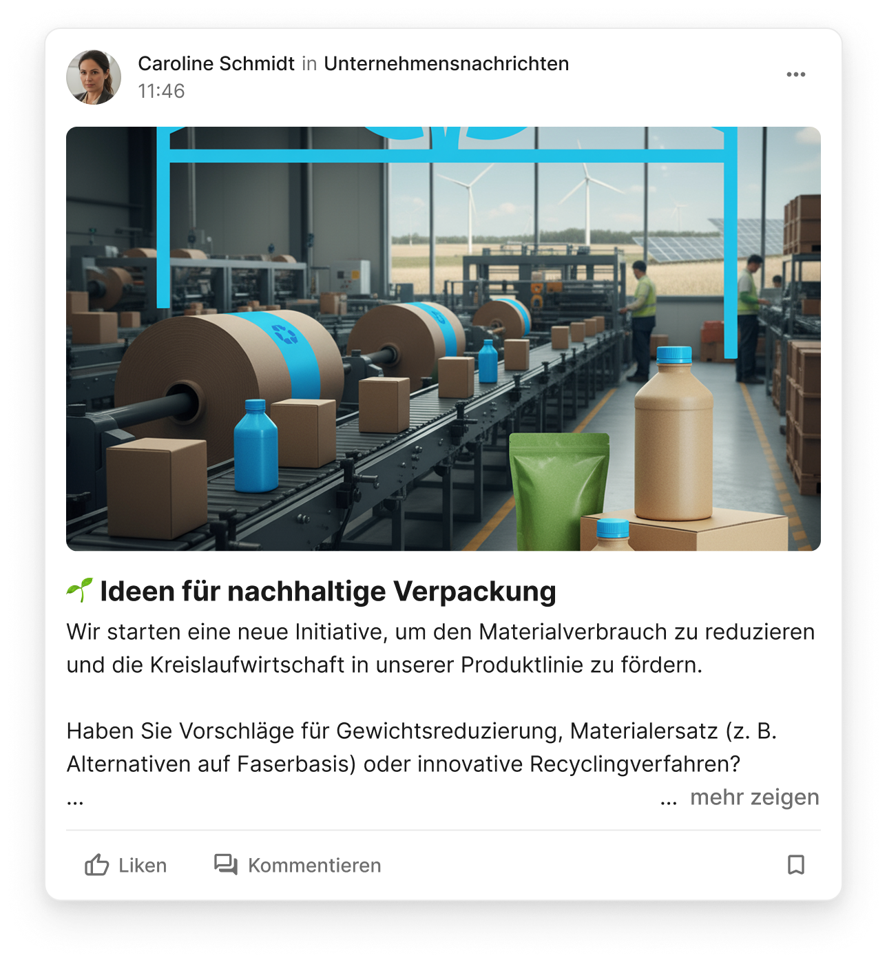 Published sustainable packaging post