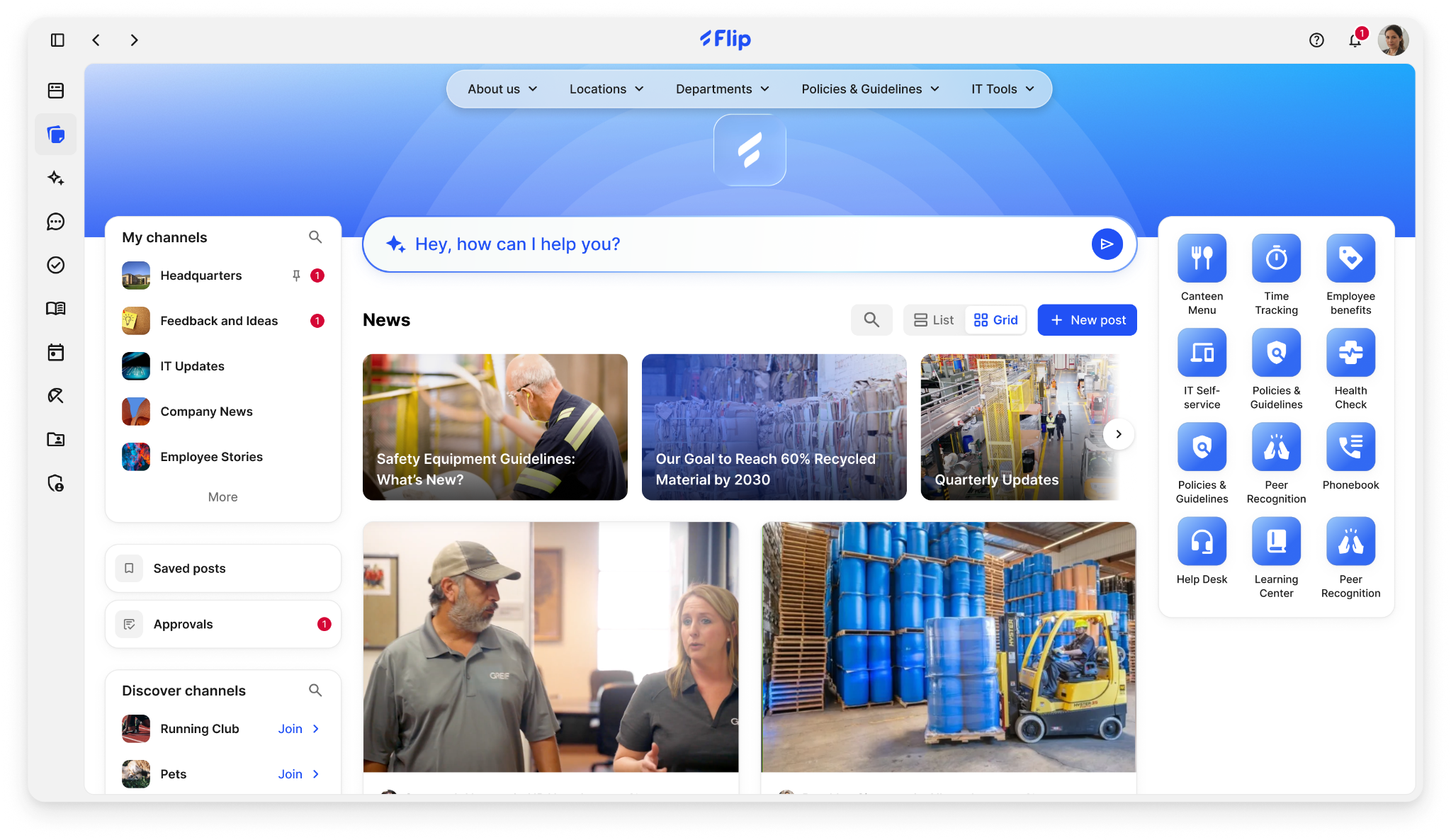 Flip Content Studio dashboard