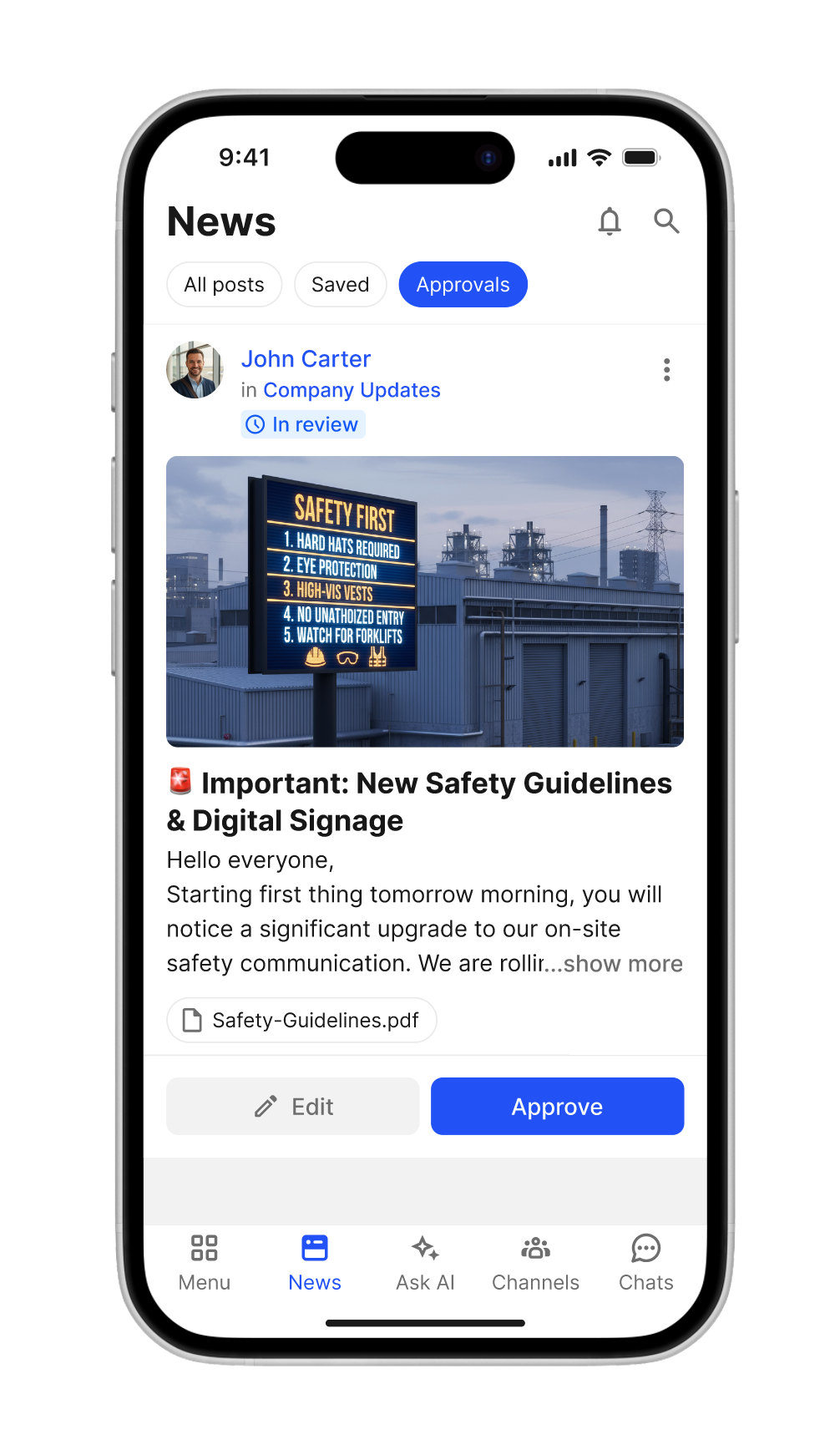 Draft post for John to approve