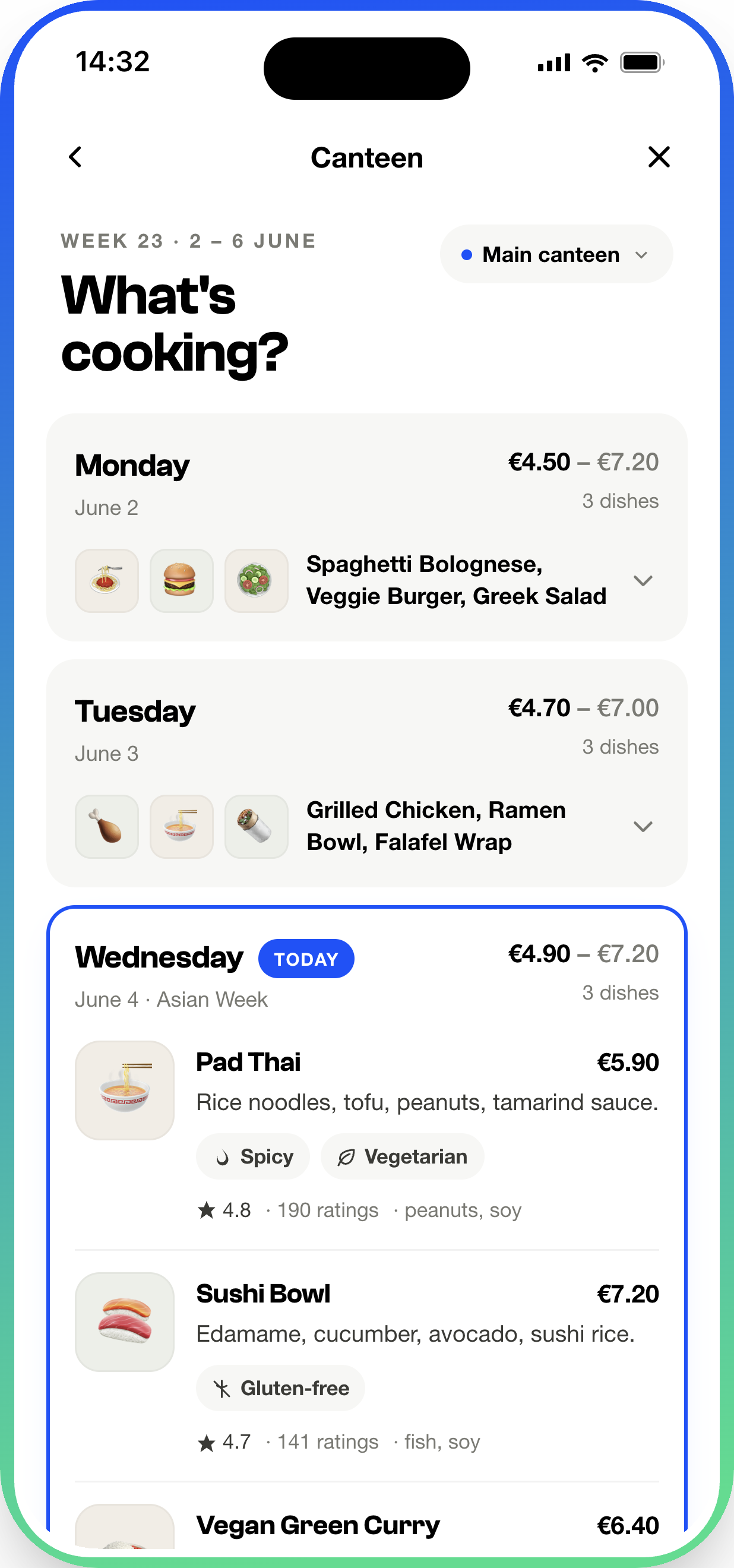 Kantinen-Speiseplan-App